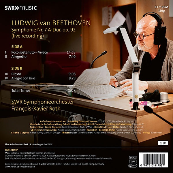 Symphonie n° 7, op. 92 - Vinyle - Front Cover