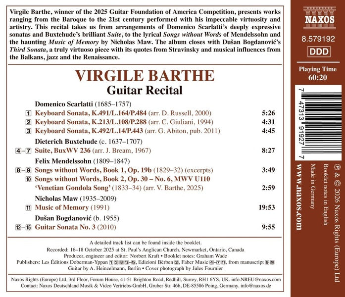 Guitar Recital - Front Cover