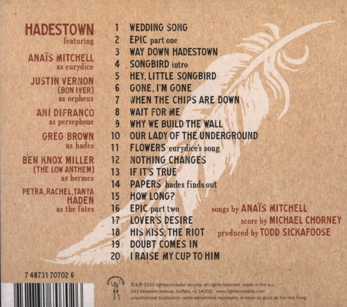 Hadestown - Front Cover