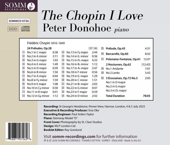Chopin I Love / Œuvres pour piano - Front Cover