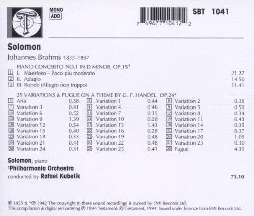 Concerto pour piano Numéro 1 / Haendel Variations - Front Cover