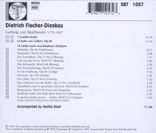Beethoven : Lieder - Front Cover