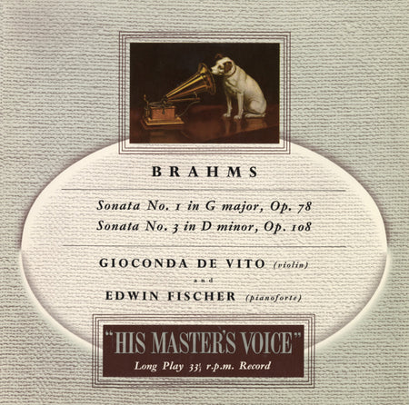 SONATA 1 OP 78/SONATA 3 OP 108 - Front Cover