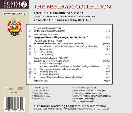The Beecham Collection, Volume 36 - Œuvres orchestrales - Front Cover