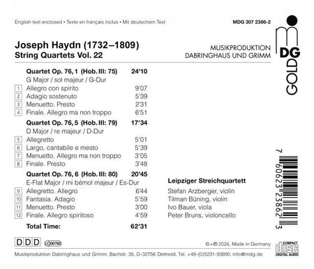 Quatuors à cordes Volume 22 - Front Cover