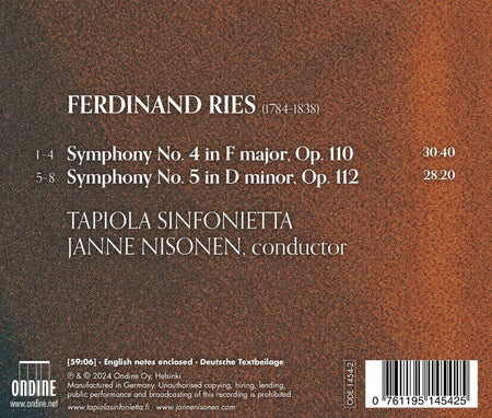Symphonies Numéros 4 & 5 - Front Cover
