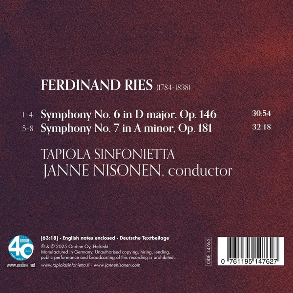 Symphonies Numéro 6 et Numéro 7 - Front Cover