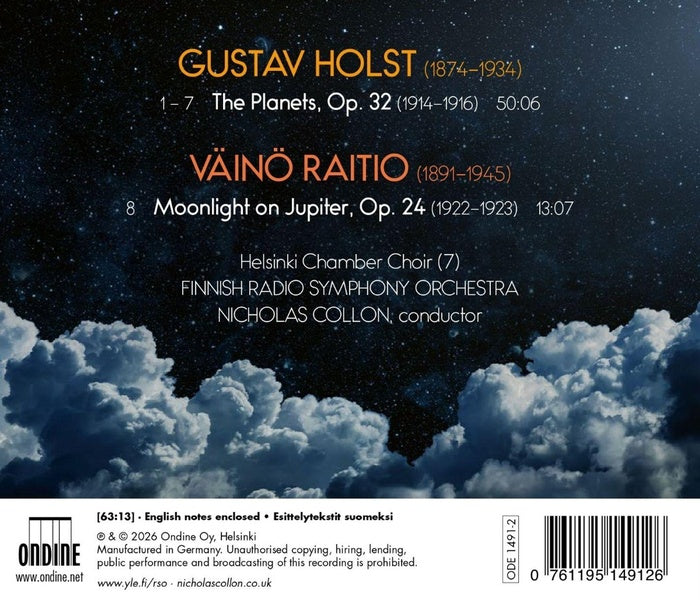Holst : The Planets - Raitio : Moonlight on Jupiter - Front Cover