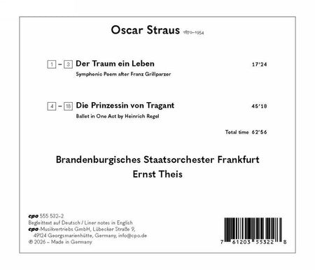 Der Traum ein Leben / Die Prinzessin von Tragant - Front Cover