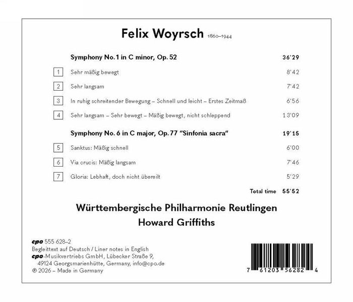 Symphonies Numéro 1 et 6 - Front Cover