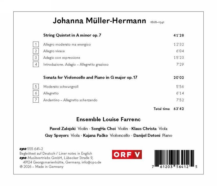 Quintette à cordes : Sonate pour violoncelle - Front Cover