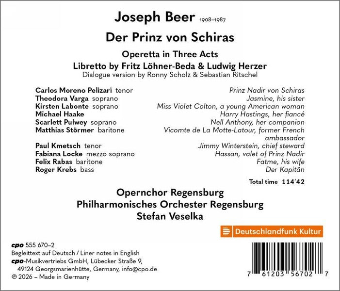 Der Prinz Von Schiras - Front Cover