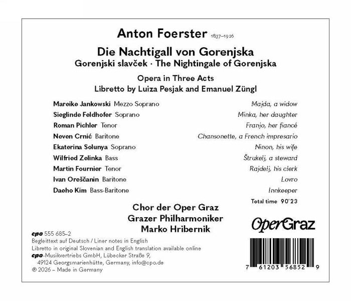 Die Nachtigall Von Gorenjska - Front Cover