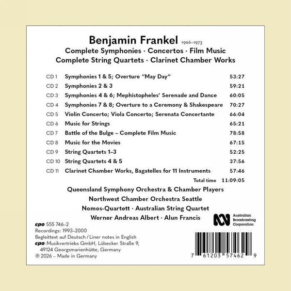 Symphonies / Concertos / Musique de film / Musique de chambre - Front Cover