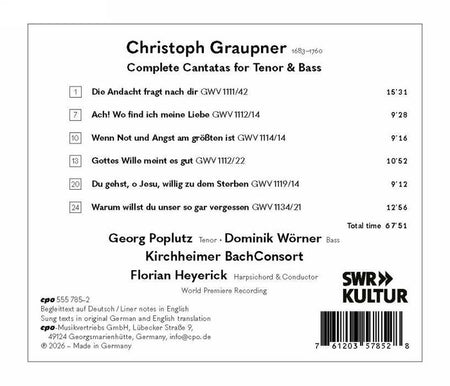 Intégrale des cantates pour ténor et basse - Front Cover
