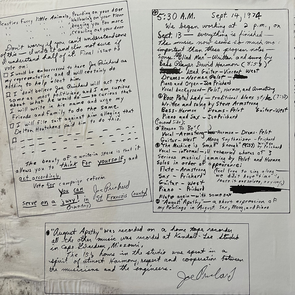 Joe Prichard And Gibraltar/Marble Vinyl - Front Cover