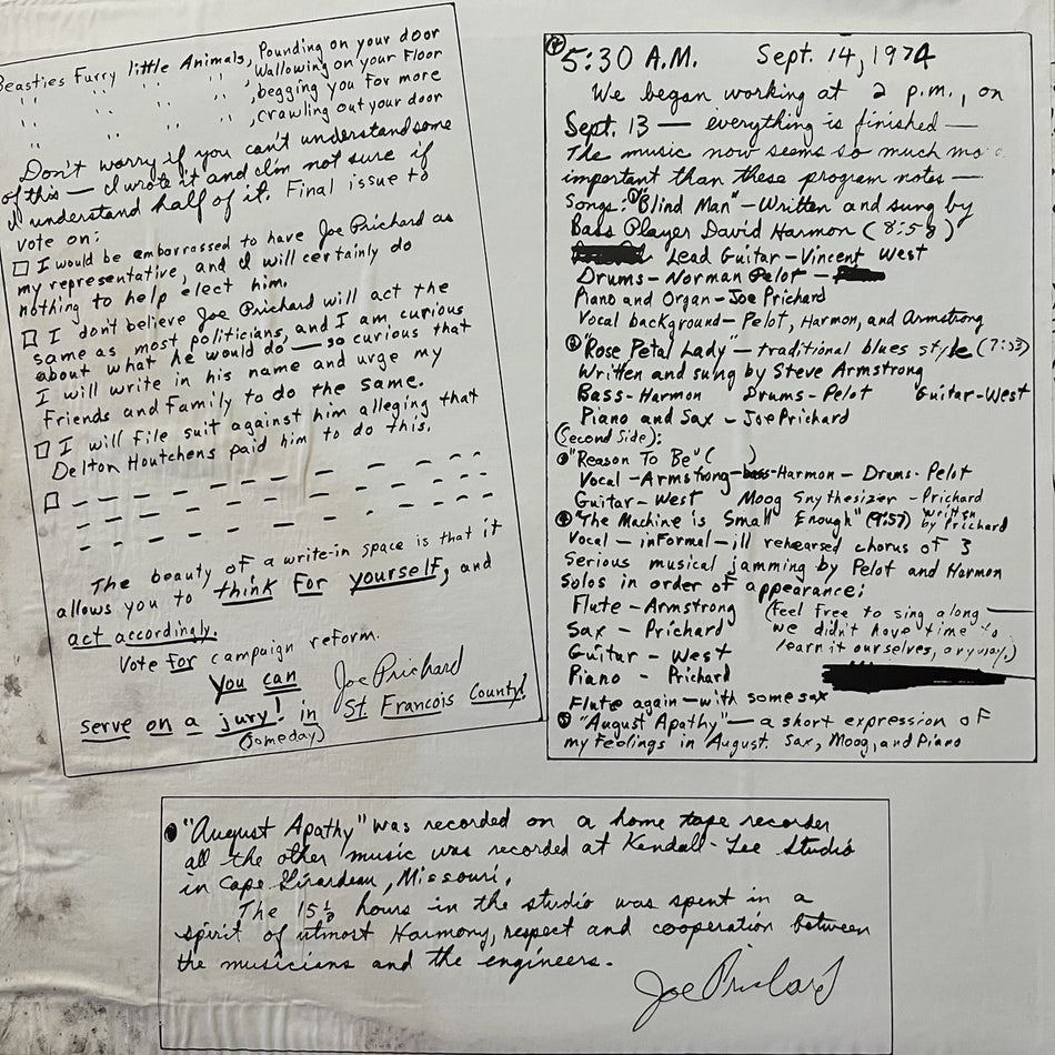 Joe Prichard And Gibraltar/Marble Vinyl - Front Cover