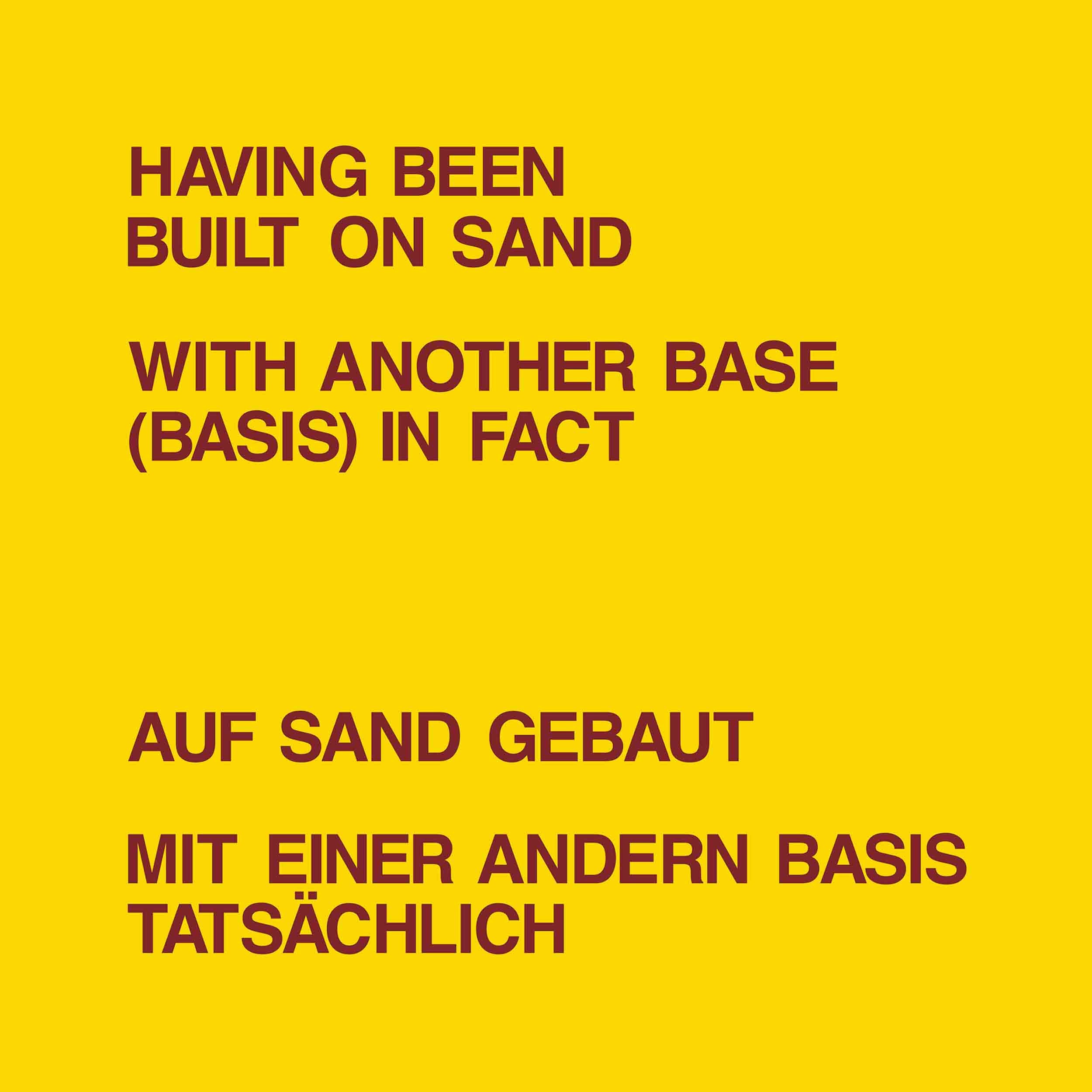 Having Been Built On Sand - Front Cover