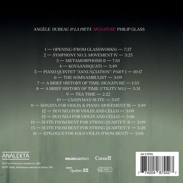Signature Philip Glass - Front Cover