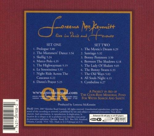 Live in Paris and Toronto 1998 - Front Cover