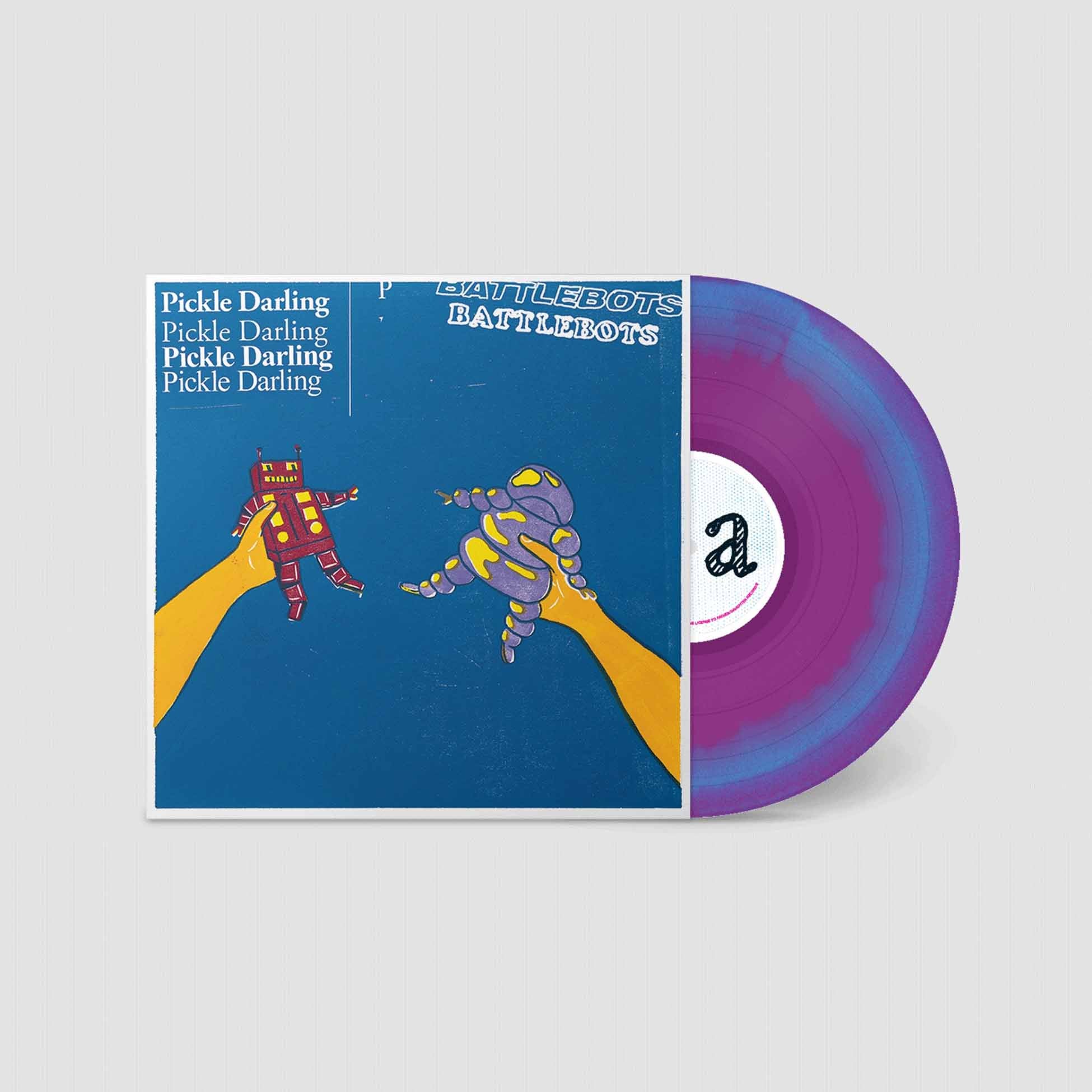 Battlebots - Vinyle Violet Swirl Bleu - Front Cover