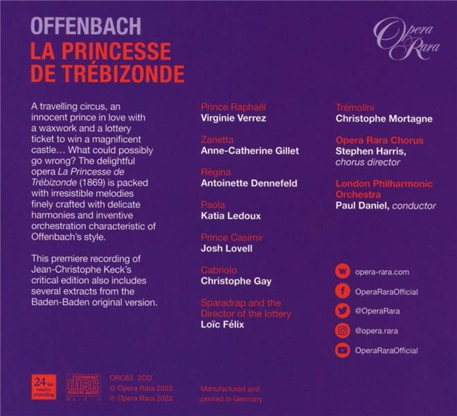 Offenbach : La Princesse de Trébizonde - Front Cover