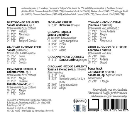 Musica Bononiensis - Front Cover