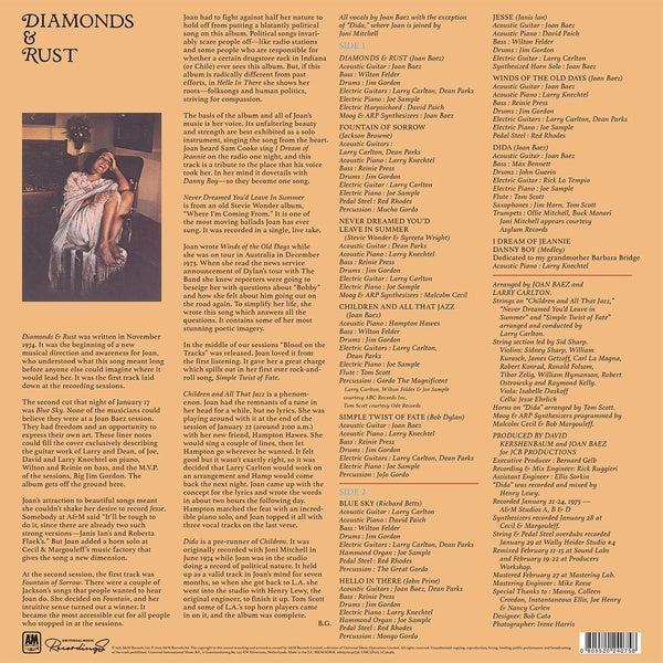 Diamonds And Rust - Front Cover
