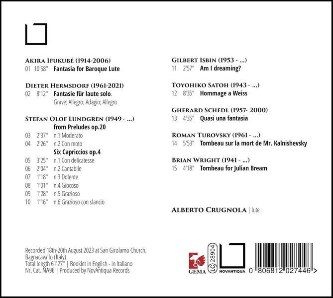 Am I Dreaming / Contemporary Music For Baroque Lute - Front Cover