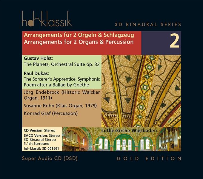 Arrangements pour 2 orgues et percussion Volume 2 The 3D Binaural Series - Front Cover