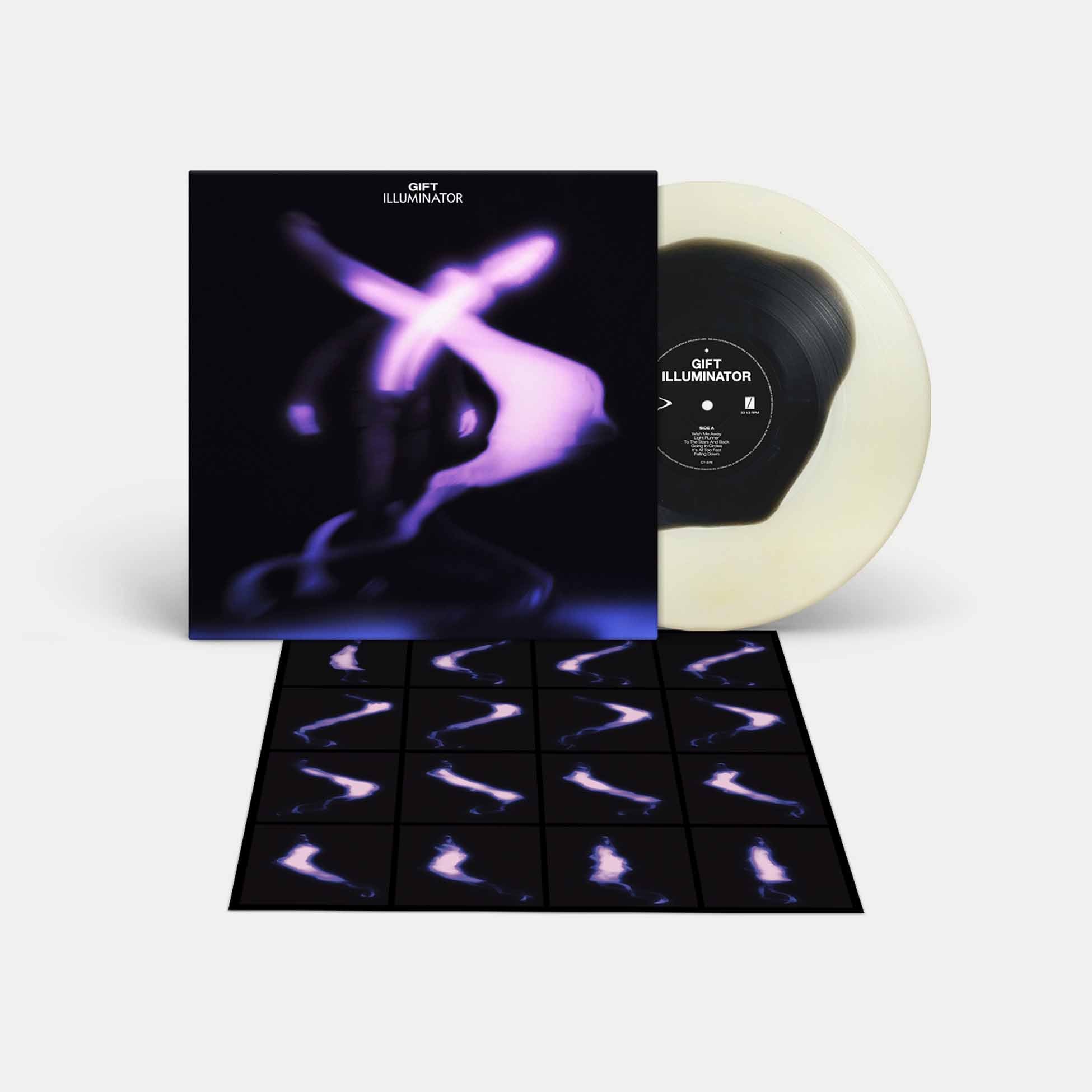 Illuminator - Vinyle Blanc Phosphorescent Coeur Noir - Front Cover