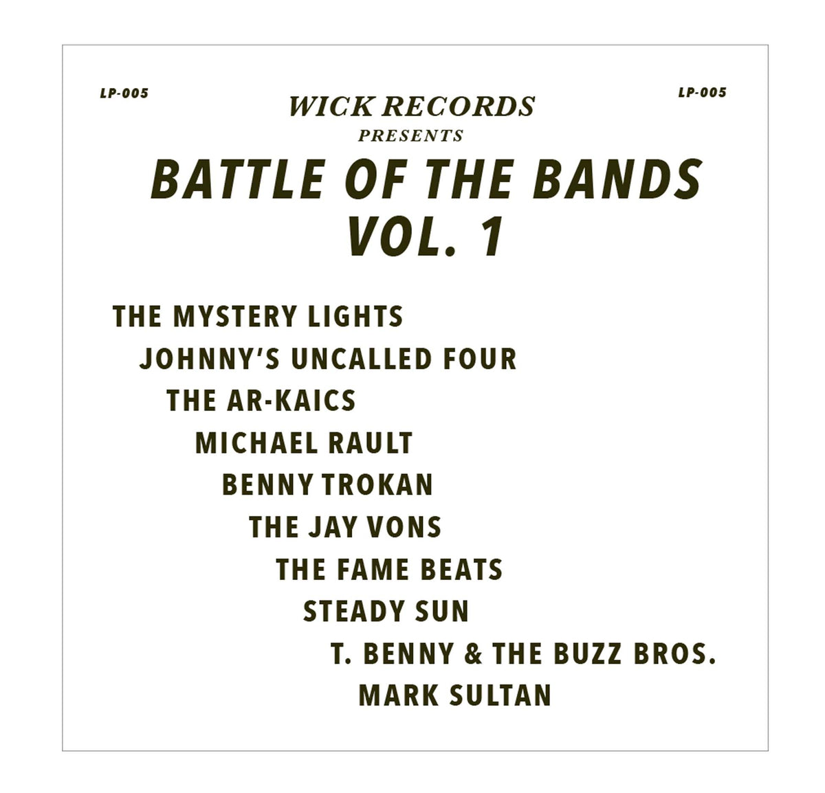 Battle Of The Bands Vol. 1 - Front Cover