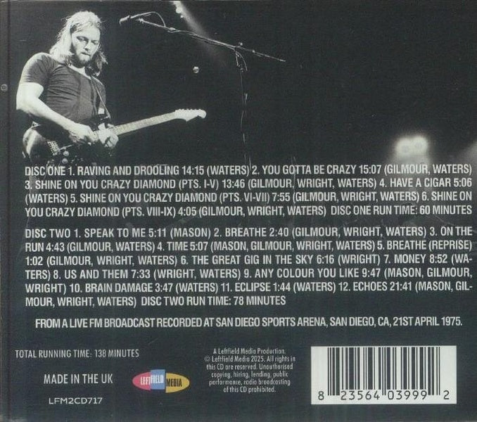 Back In San Diego Radio Broadcast 1975 - Front Cover