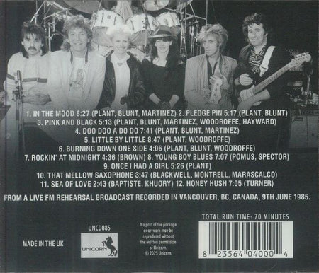 The Midnight Rehearsals Radio Broadcast Vancouver 1985 - Front Cover