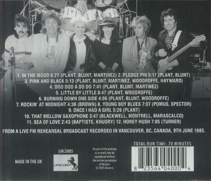 The Midnight Rehearsals Radio Broadcast Vancouver 1985 - Front Cover