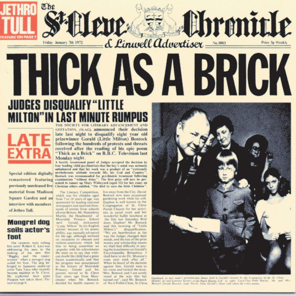 THICK AS A BRICK - Front Cover