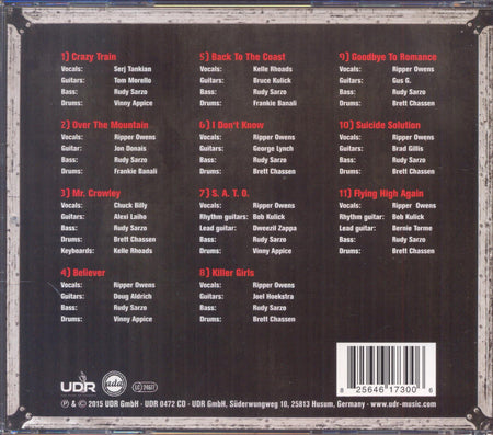 IMMORTAL RANDY RHOADS - Back Cover