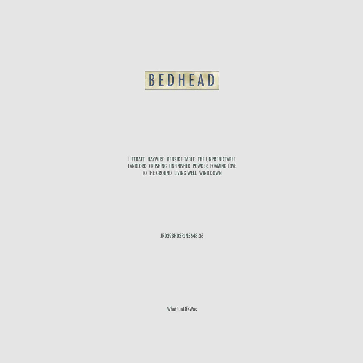 Whatfunlifewas - Vinyle 180 Gr - Front Cover