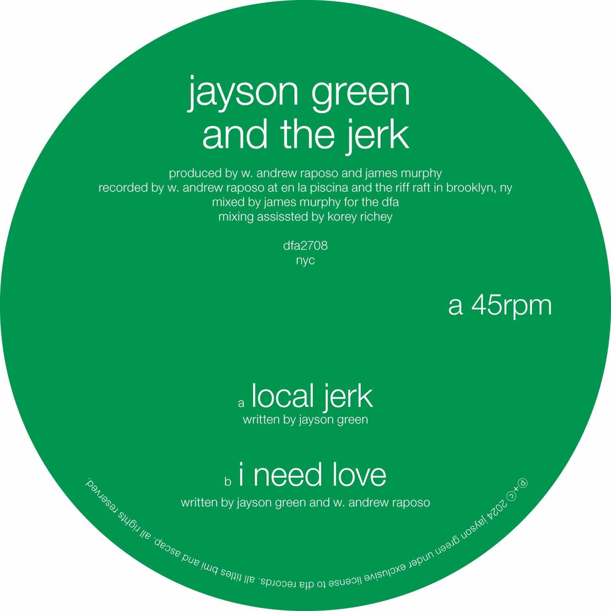 Local Jerk + I Need Love - Front Cover