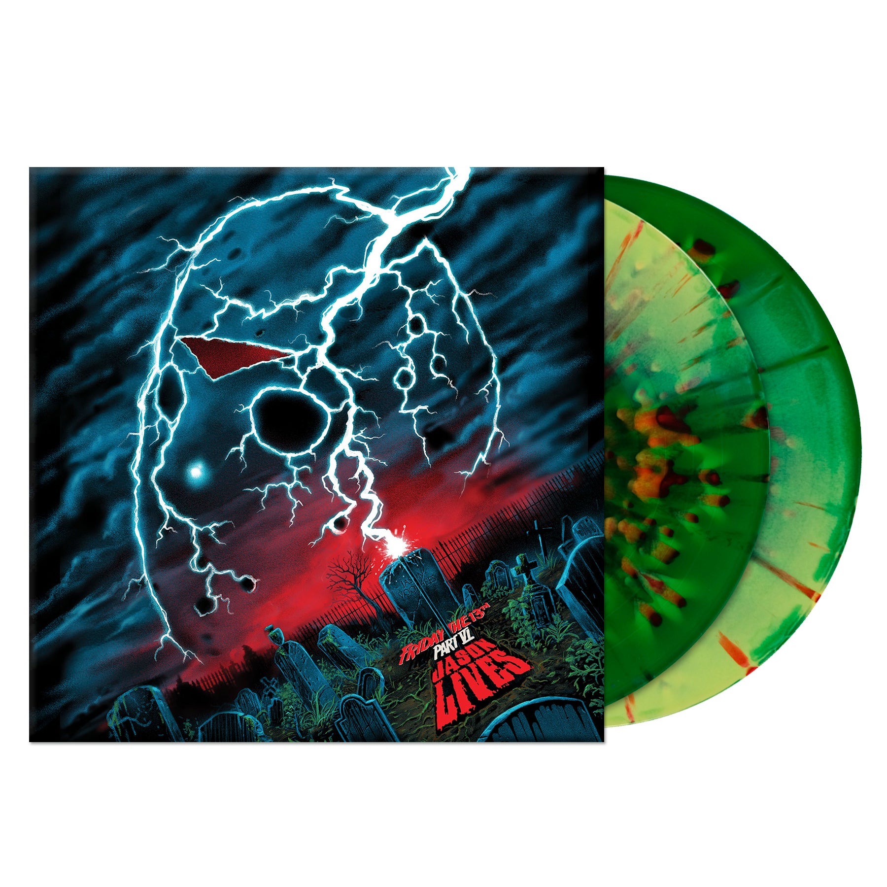 FRIDAY THE 13TH PART VI/JASON LIVES/VINYLE VERT JAUNE AVEC ECLABOUSSURES ROUGES 180GR - Front Cover