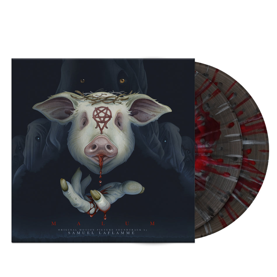 MALUM/VINYLE GRIS ET ROUGE TOURBILLON AVEC ECLABOUSSURES BLANCHES 180GR - Front Cover