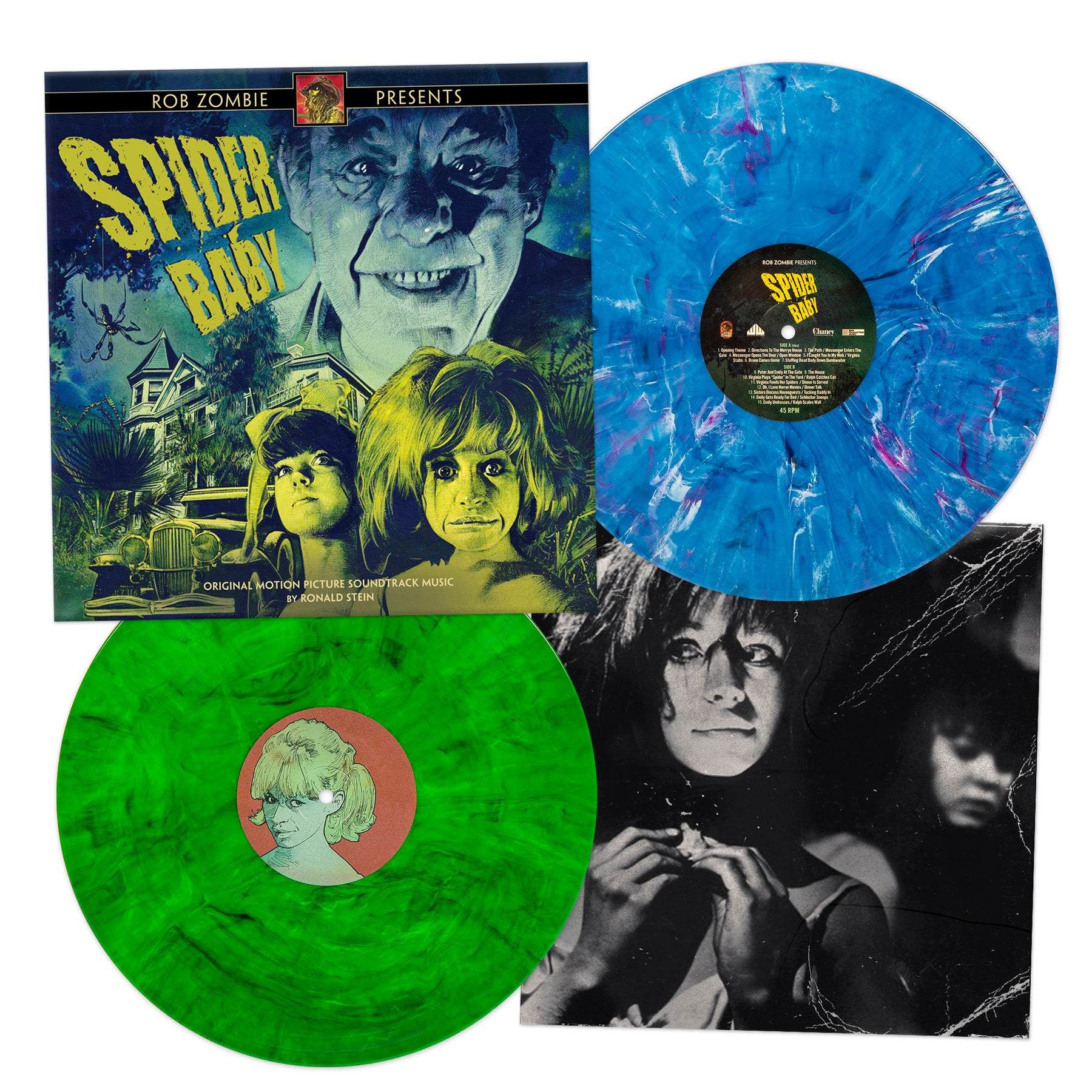 SPIDER BABY/ROB ZOMBIE PRESENTS/VINYLE VERT ET BLEU MARBRE 180GR - Front Cover