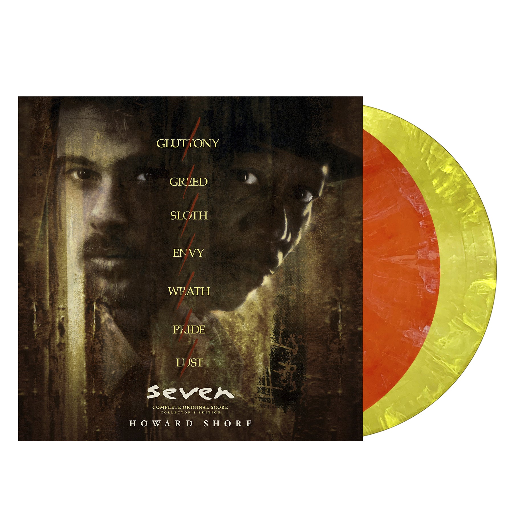 SEVEN/DELUXE VINYLE LP1 ORANGE/LP2 JAUNE/COULEURS EXCLUSIVES BERTUS/POCHETTE GATEFOLD/COMPOSITEUR HOWARD SHORE - Front Cover