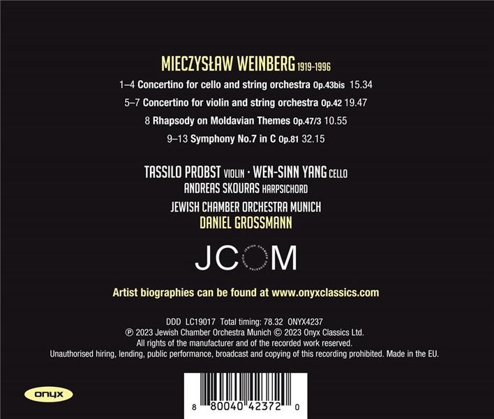 Weinberg : Violin Concertino; Cello Concertino; Symphony No. 7 - Front Cover
