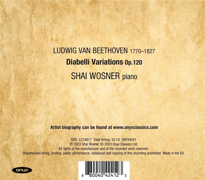 Diabelli Variations, Op. 120 - Front Cover