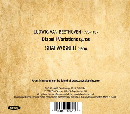 Diabelli Variations, Op. 120 - Front Cover