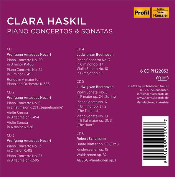 Concertos pour piano et Sonates - Front Cover