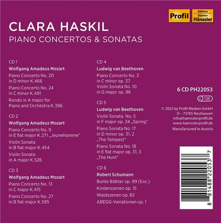 Concertos pour piano et Sonates - Front Cover