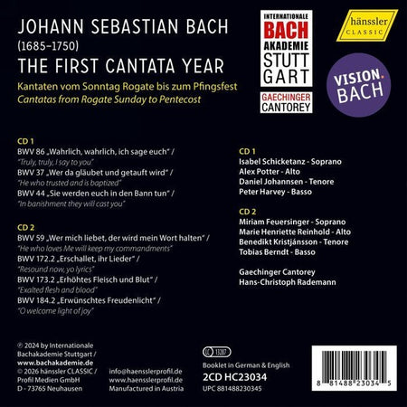 Premières cantates Volume 10 - Front Cover