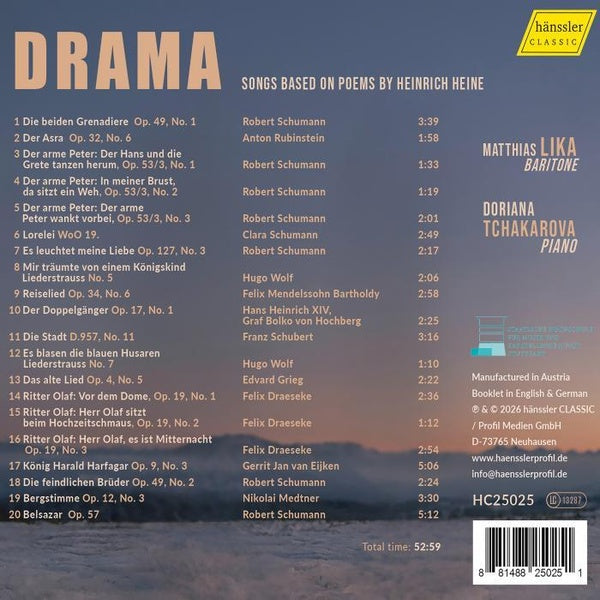Drama / Lieder romantiques sur des poèmes d'Heinrich Heine - Front Cover